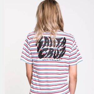 5/$25 The Original Santa Cruz Skateboards Women’s Surge Stripe Boyfriend TShirt